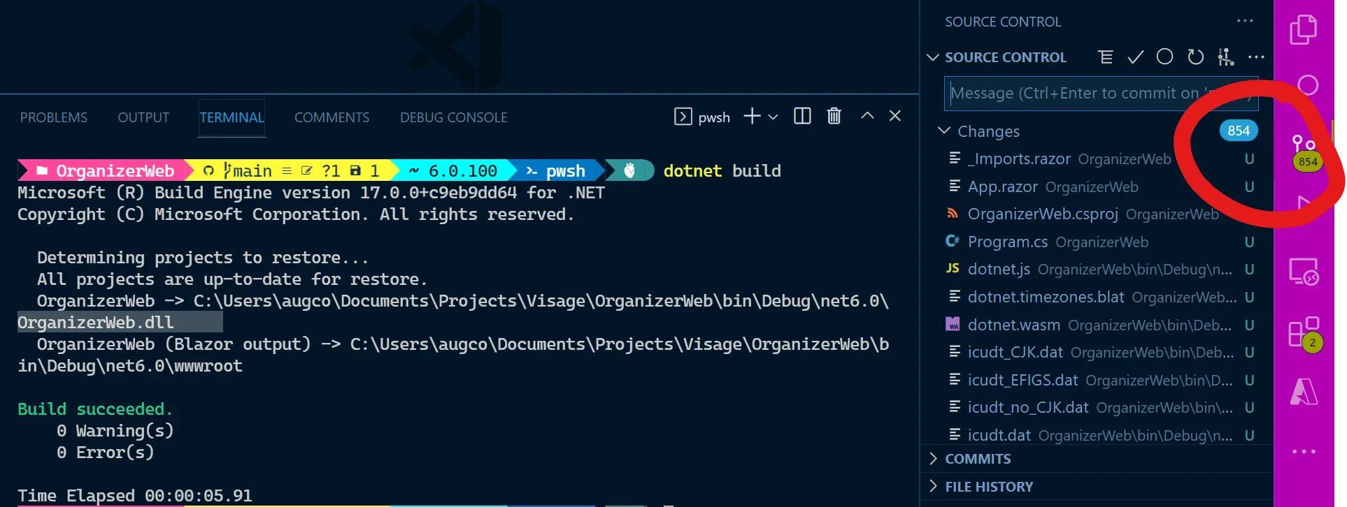 dotnet new creating too many files